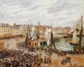 El mercado de pescado Dieppe tiempo gris mañana 1902 Camille Pissarro parisino